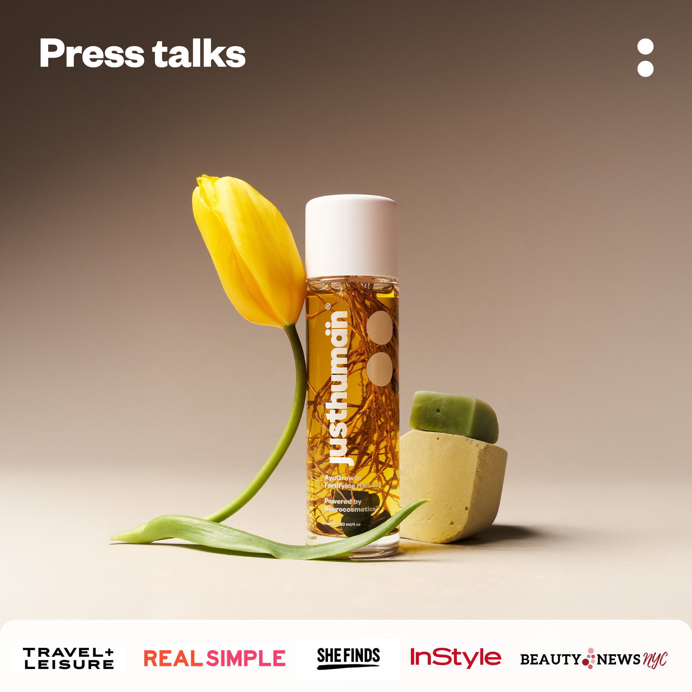 Press talks ayugrowth hair oil