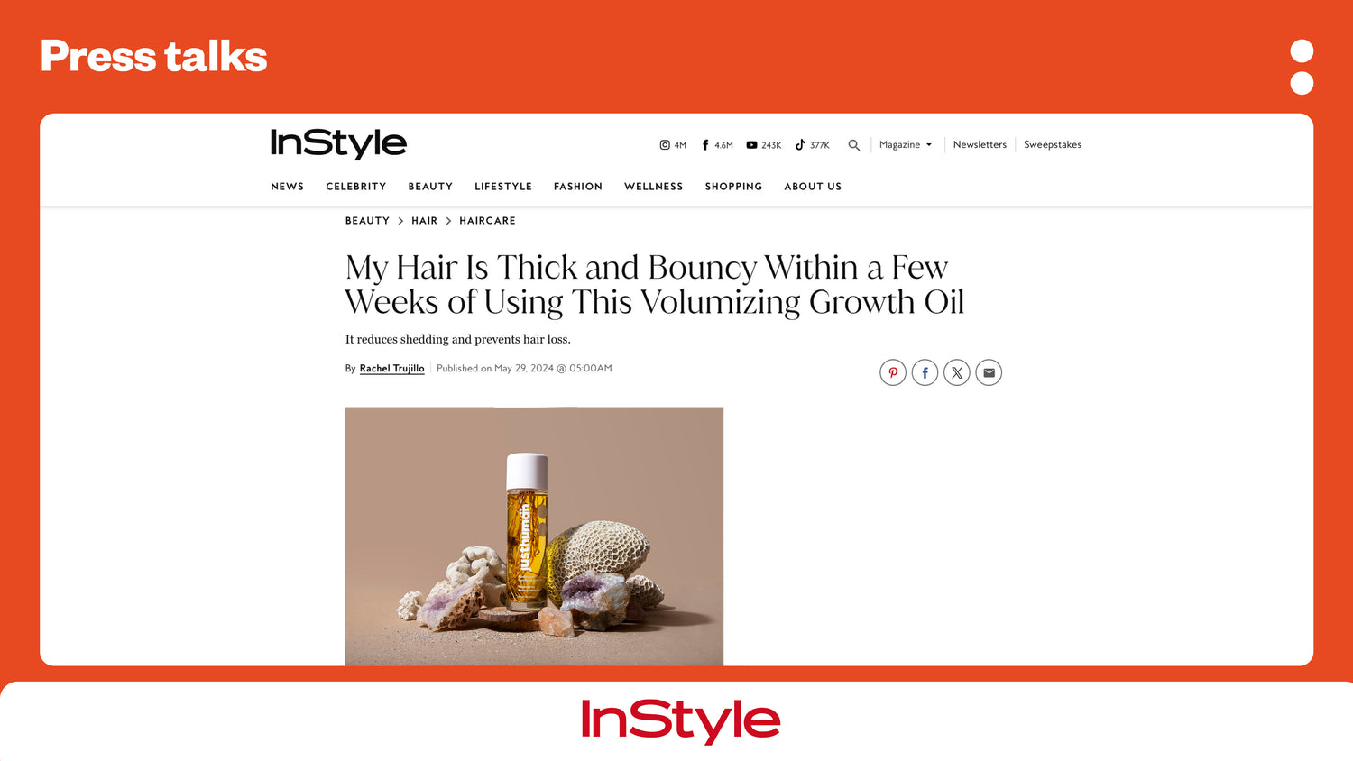 My Hair Is Thick and Bouncy Within a Few Weeks of Using This Volumizing Growth Oil.