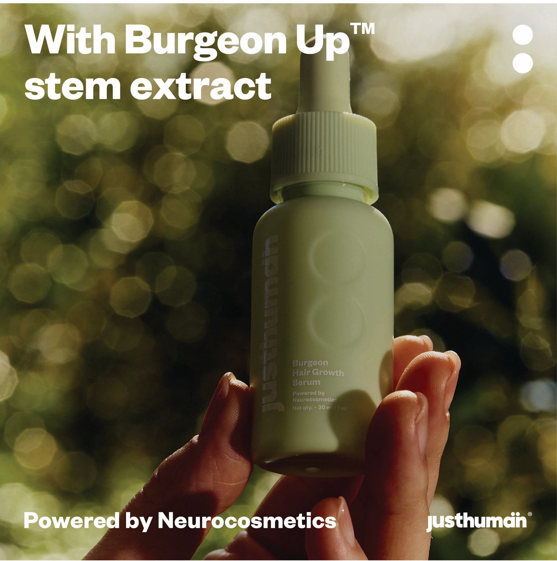 Justhuman's Burgeon Hair Growth Serum | Plant-Based Care
