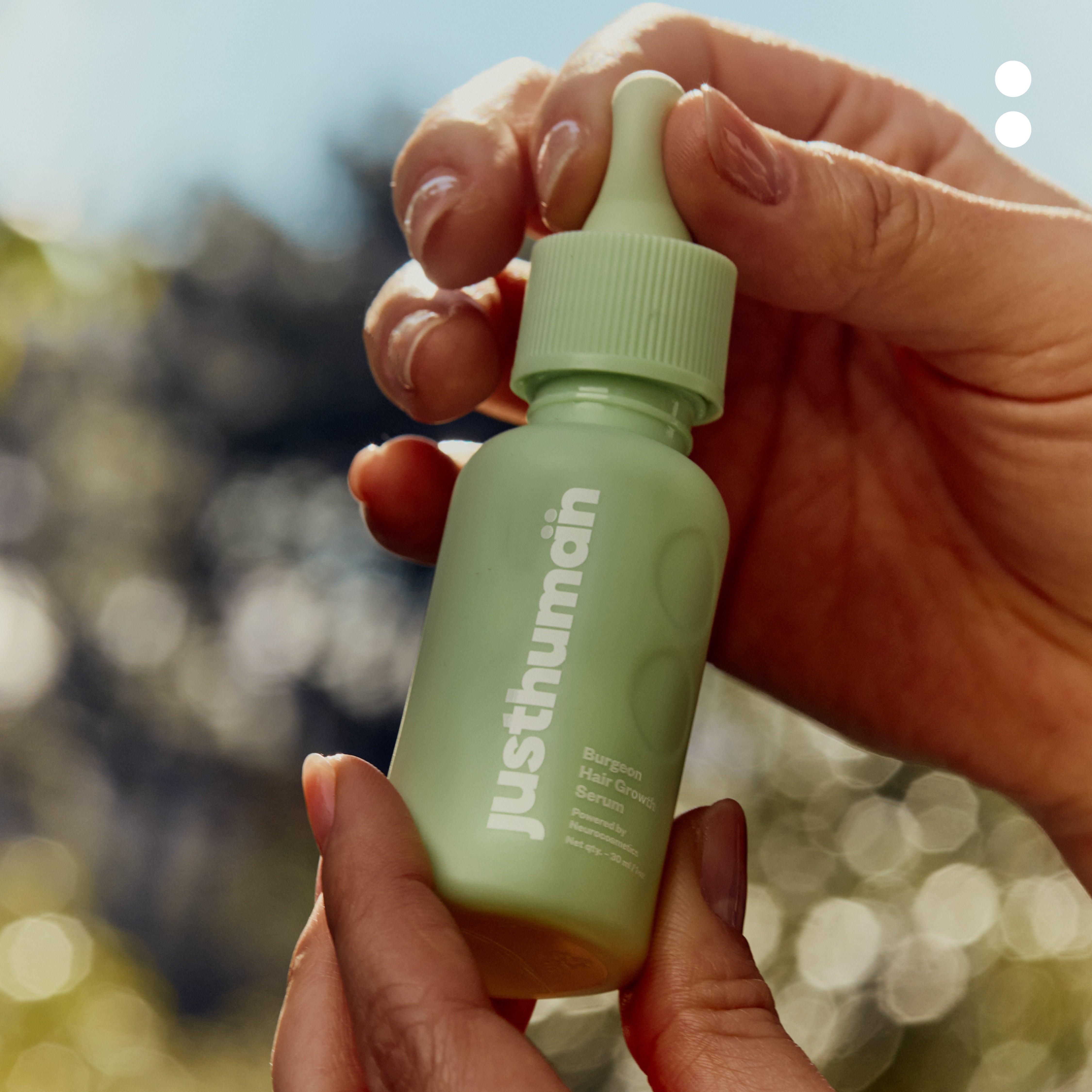 Justhuman's Burgeon Hair Growth Serum | Plant-Based Care